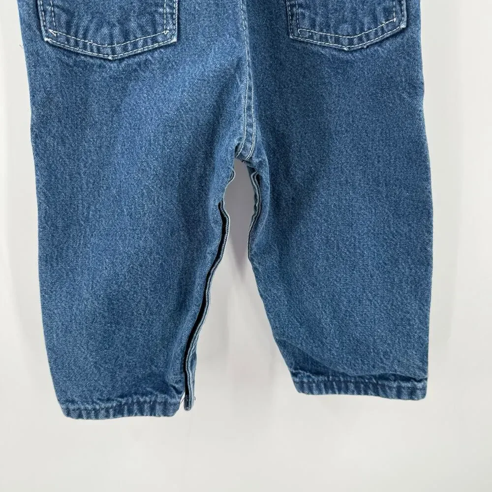 𝅺VINTAGE OSHKOSH B’GOSH Vestbak Overalls 24 Months Denim 100% Cotton Snap USA